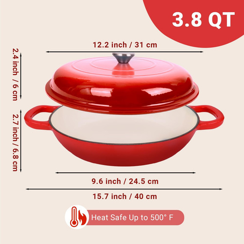 Horno Holandés De Hierro Fundido Esmaltado De Ufeh, Maceta D