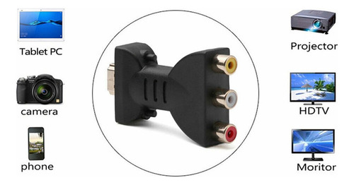 Adaptador Hdmi Macho Para 3rca Fêmea