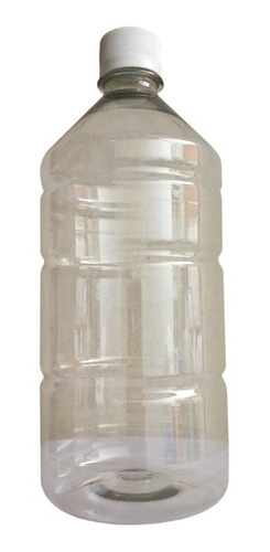 Botella Plástica Redonda Cristal X 1 Lt X 6 Unidades