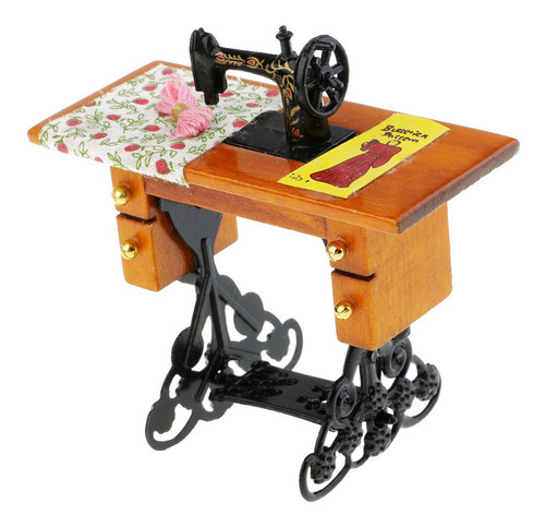 Imagen 8 de 8 de Máquina De Coser Casa De Muñeca Miniatura Pequeño Retro