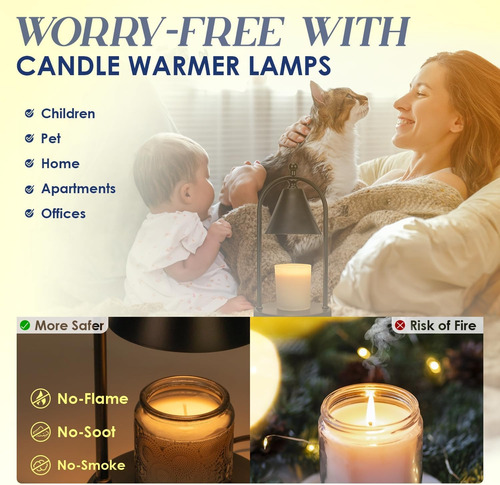 Lámpara Calentadora De Velas Con Temporizador Soilsiu