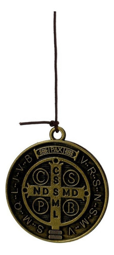 Enfeite Sino Dos Ventos Religioso Medalha De São Bento