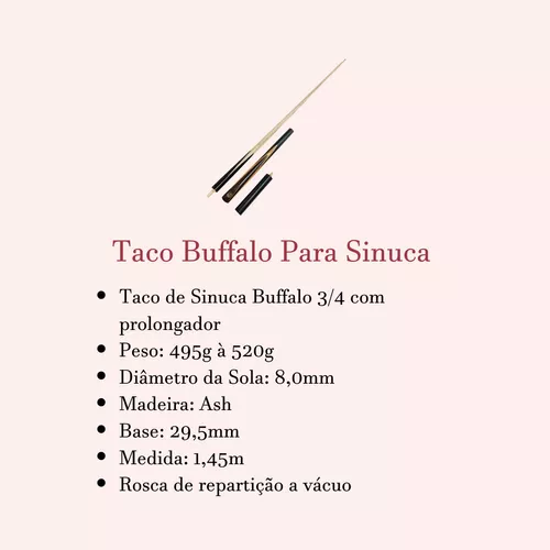 Taco De Sinuca Para Bilhar De Rosca Vacuo Em Madeira Ash