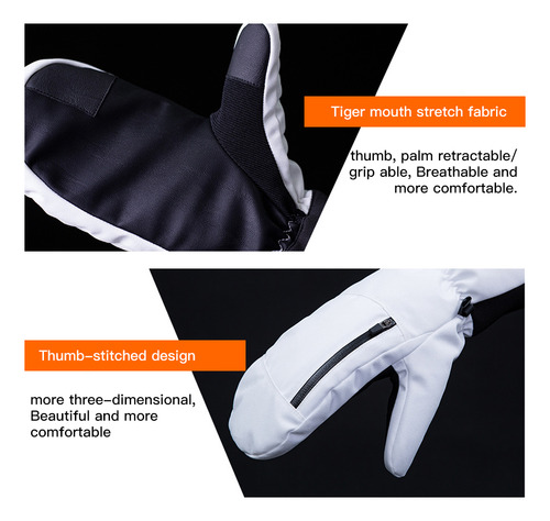 Guantes De Snowboard Para Mujer Hombre Impermeables Pantalla