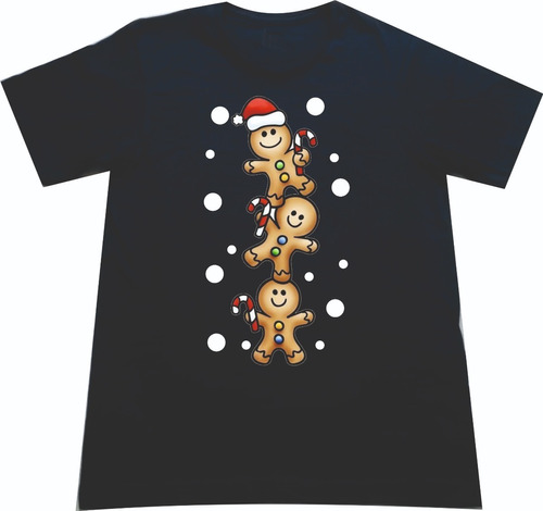Camisetas Navideñas Ginger Cookies Navidad Adultos Niños