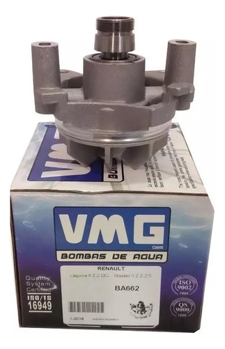 Bomba De Agua Vmg Renault Master 2.5 Dci 16v G9u