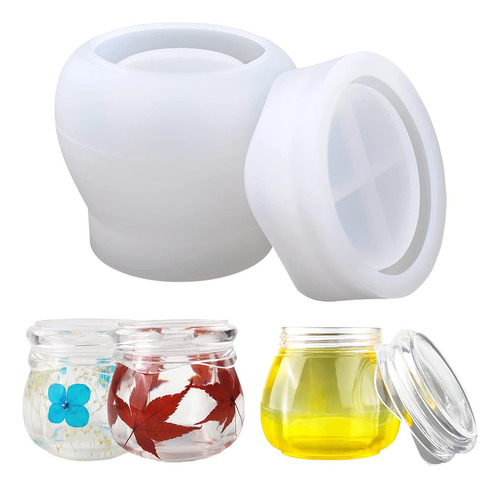 Molde Resina Silicone Para Garrafas Potes De Pudim Com Tampa