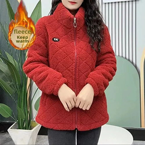 Chaqueta Cálida De Invierno Con Forro Polar Para Mujer, Estilo Casual