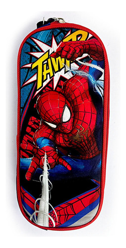 Mochila 3 En 1 Spider Lunchera Lapicera Escolar Esc Araña Hombre Araña