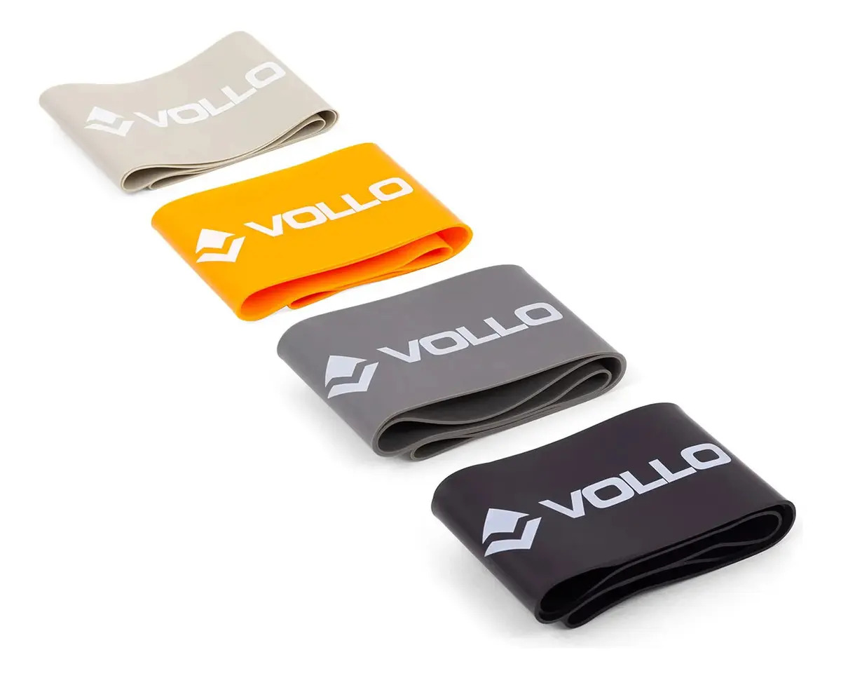 Kit Mini Bands com 4 faixas Elásticas Vollo VP1081