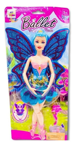 Imagem 9 de 10 de Boneca Bailarina 30 Cm Com Asas Borboleta E Glitter