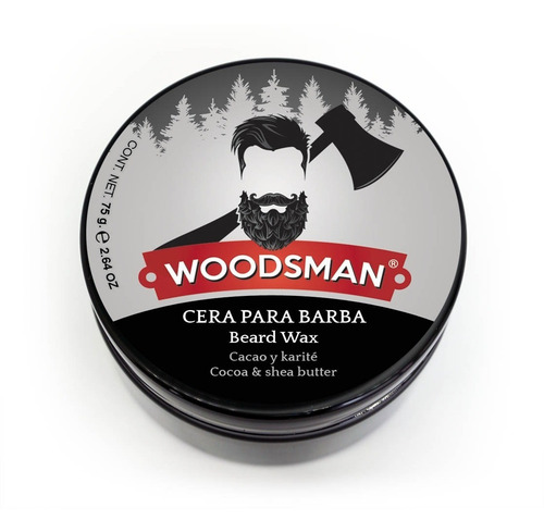 Cera Para Barba Y Bigote Woodsman. Manteca De Cacao Y Karité