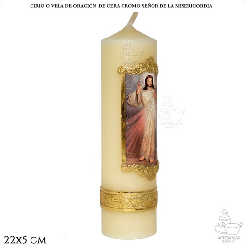 Imagen 2 de 5 de Cirio O Vela De Oración Señor De La Misericordia