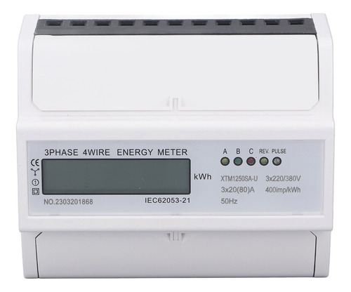 Medidor Eléctrico Smart Power Monitor, Trifásico, 4 Hilos, 7
