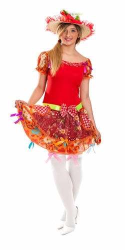 Conjunto Vestido Saia Shortinho Junino Caipira Festa Junina