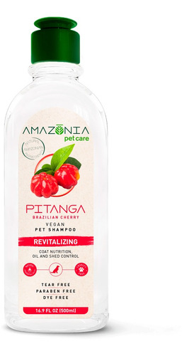 Shampoo Vegano Amazonia Pet Care Pitanga 500ml