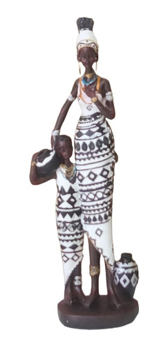 Estatueta De Africana Em Resina 27 Cm - Exotic