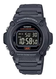 Reloj Casio Digital W-219h-2av Illuminator Deportivo Color de la correa Gris Color del bisel Negro/Verde Color del fondo Gris claro