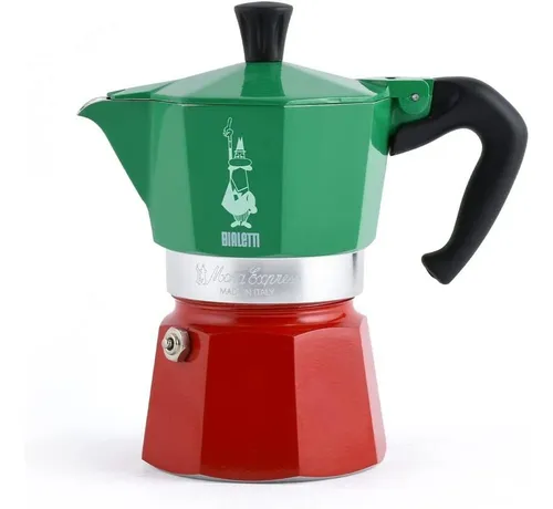Tetera Espresso Bialetti 5323 Verde/rojo