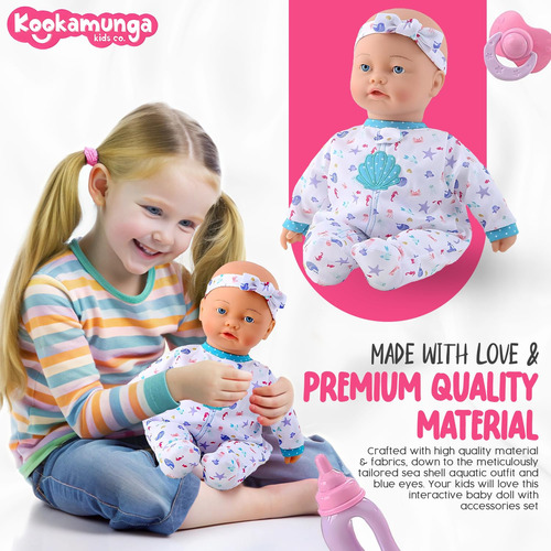 Muñeca Interactiva Kookamunga Kids De 16 Pulgadas Con Sonido
