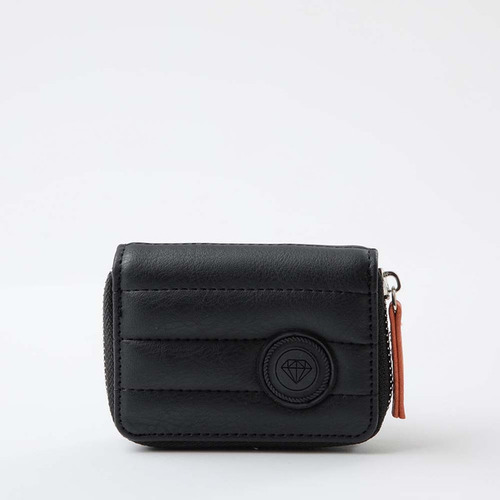 Billetera Pequeña Sintra Negro De Eco Cuero Y Algodón I-d