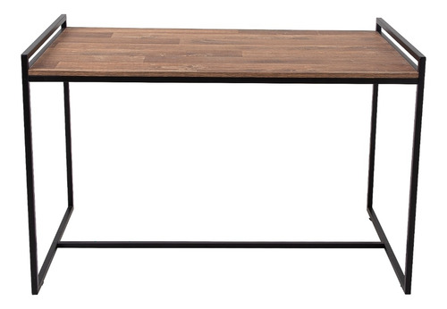 Mesa De Jantar Retangular 4 Lugares Preto Industrial