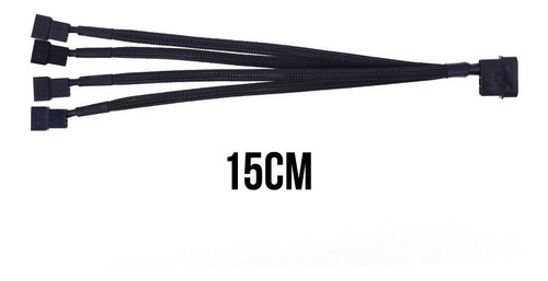 Imagem 2 de 6 de Cabo Adaptador Multi Fan 4 Coolers Fan 4 X 3 Ou 4 Pinos 12v