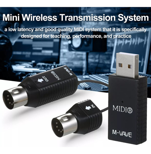 Sistema De Transmisión De Audio Inalámbrico Midi M-vave Ms1