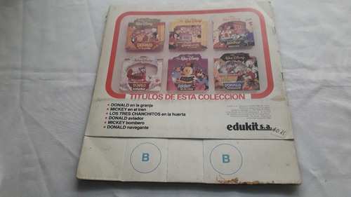 Libro Antiguo Edukit ** Mickey En El Tren * Walt Disney 1984 (Usado)