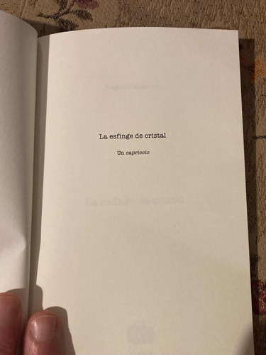 Libro La Esfinge De Cristal De Augusto Munaro Viajera Ed.