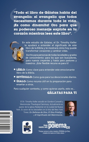 Galatas Para Ti, de Timothy Keller. Editorial Poiema, tapa blanda en español, 2014