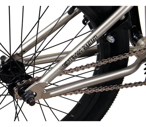 Bicicleta Pro X Bmx Bull 2024 Hi-ten Freio U-brake Aro 20 Cor Prata Metalico