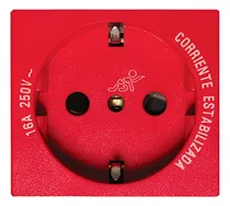 Comprar Módulo Tomacorriente Schuko Rojo 16a 250v - Ave Conatel
