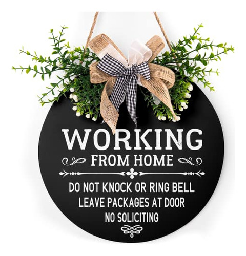 Working From Home Door Sign Please Do Not Knock Or Ring...
