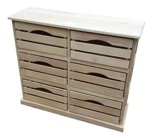 Organizador de madera con cajones sale