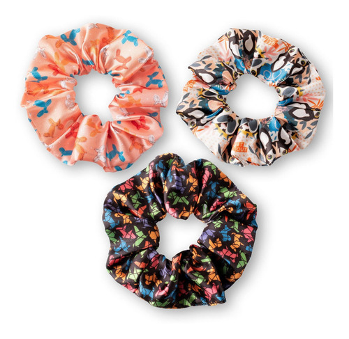 Imagen 1 de 7 de Set 3 Collets Scrunchies Perros Mascotas