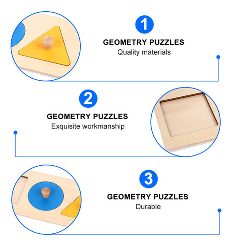 Juguete Matemático Montessori Con Forma Geométrica De Madera