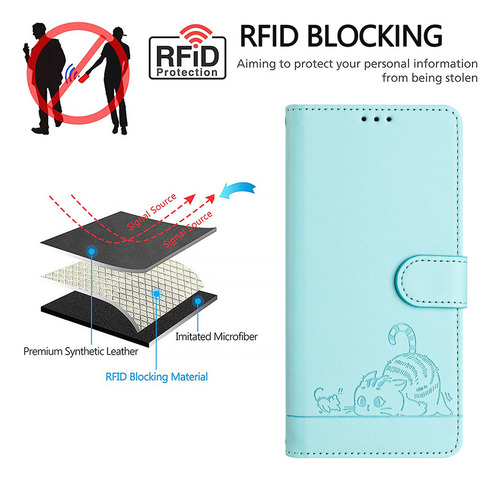 Gato Patrón Cartera Funda Compatibilidad Redmi Note 13 Pro
