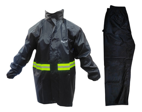 Impermeable Para Motorizado Chaqueta Con Capucha Y Pantalón