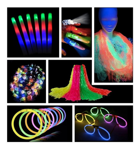 Combo Cotillon Luminoso Led Neon 50 Personas Casamiento