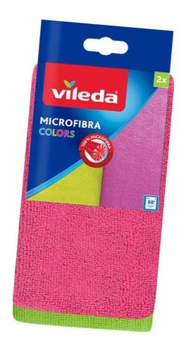 Imagen 7 de 9 de Paño 100% Microfibra Trapo Repasador Absorbente X 2 Unidades Color Rosa Y Verde