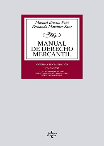 Libro Manual De Derecho Mercantil Volumen Ii De Manuel Brose