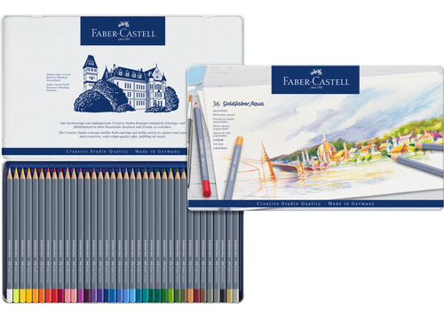 Lápiz Acuarelable Goldfaber Lata Faber-castell X36 Colores