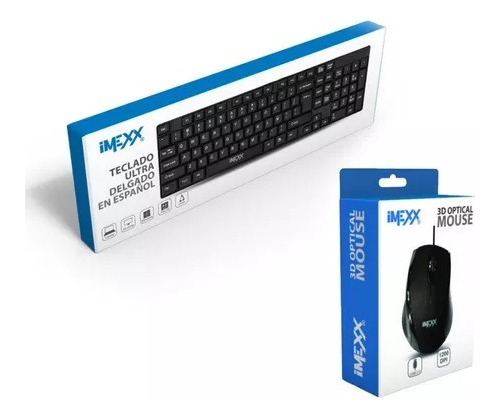 Kit Combo Teclado Y Mouse Optico Usb Pc 