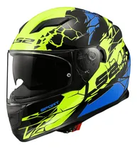 Comprar Casco Moto Ls2 Ff320 Stream Evo Impact Negro Azul Amarillo 