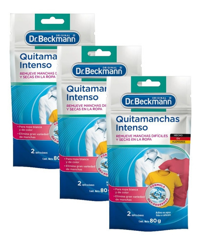 Doy Pack Quitamanchas Intenso 80g 3pz Dr. Beckmann