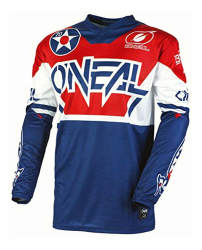 O'neal Element Youth Jersey, Warhawk, Azul/rojo, Xl