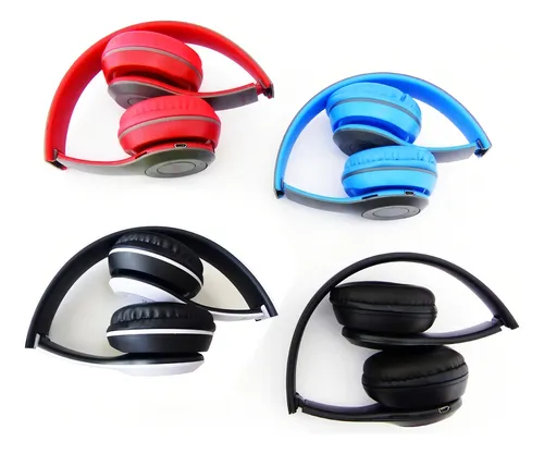 Audifonos Bluetooth P47 Stereo Radio Mp3 Inalámbricos Sonido Color Rojo