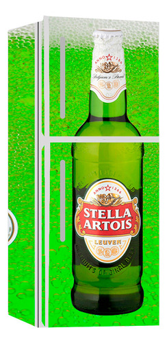 Vinilos Para Heladera Completa Stella Artois Calidad Premium