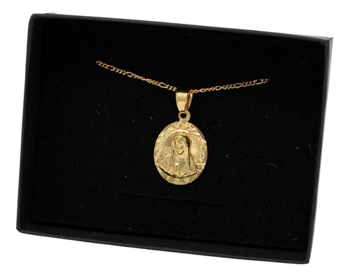 Collar Virgen De Guadalupe Chapa De Oro 22k Regalo Mamá Pare